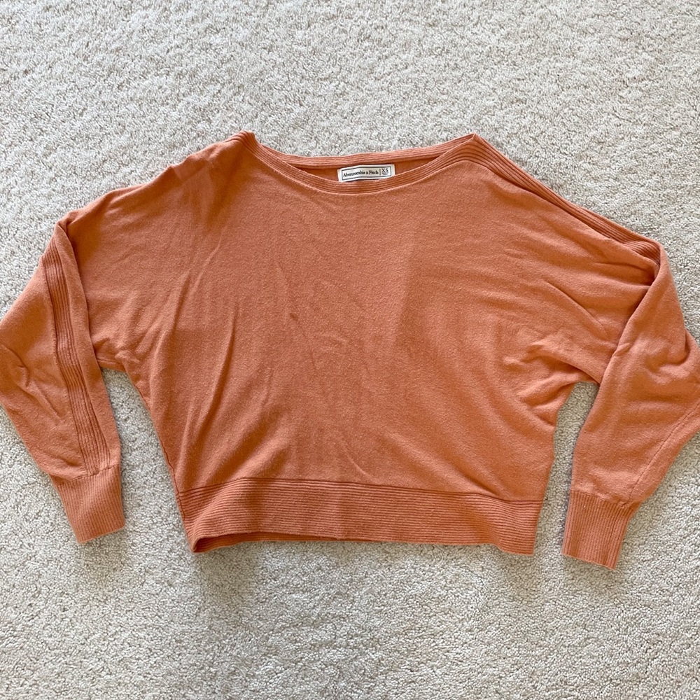 Abercrombie orange dolman sweater